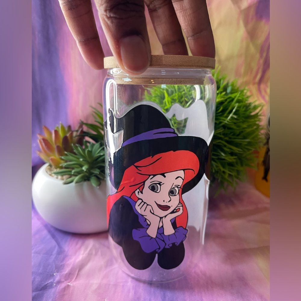 Witchy Princess 16oz Glass tumbler